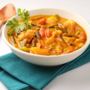 Menu vegetable curry