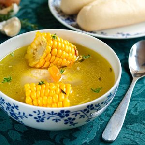 Menu sweetcorn chicken soup