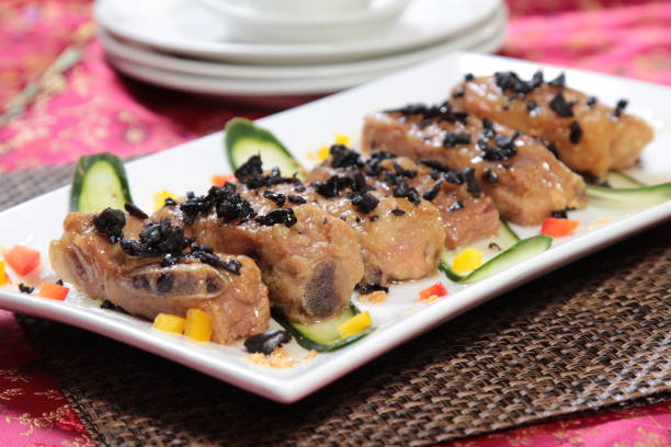 braised pork ribs with black bean sauce (hei dou jiang braised pai gu) braised pork ribs with black bean sauce (hei dou jiang braised pai gu)